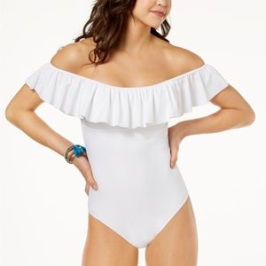 Raisins Barbados Ruffle Off-The-Shoulder One Piece